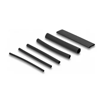 Tubo termorretráctil DeLOCK 20910 de doble pared negro 122 uds.
