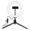 Soporte de trípode Puluz con anillo LED de 20 cm Vlogging PKT3073B