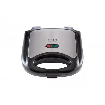 Sandwichera Adler AD 3015 750 W negra plateada