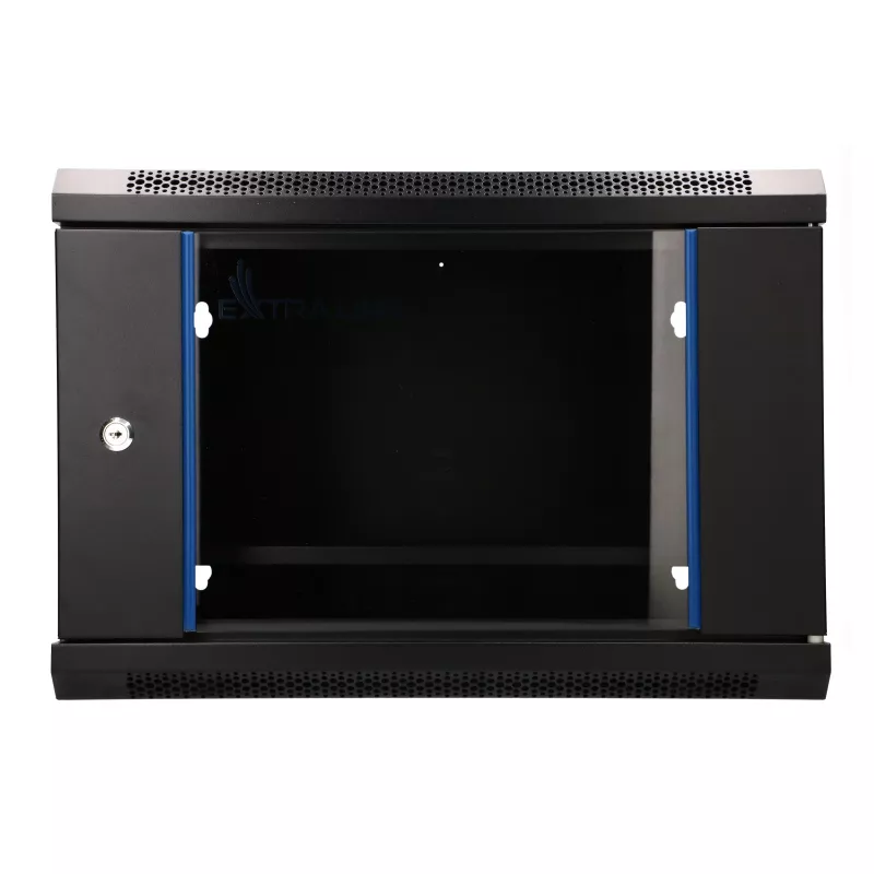 EXTRALINK LITE 6U 530X400 armario rack de pared negro con estante