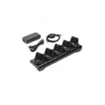 Cargador de batería Zebra CRD-MPM-5SCHGEU1-01, corriente de red, interior, negro, incluye cable DC