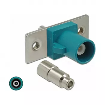 Conector coaxial DELOCK 89826 — FAKRA Z macho, contactos dorados, 21,2×24×7,5 mm