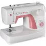 Singer Simple 3210 máquina de coser automática, electromecánica, 10 puntadas, ojal en 4 pasos, brazo libre, 85 W, blanca/rosa