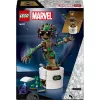 LEGO Marvel Dancing Groot, figura de acción animada construible — personaje de Guardianes de la Galaxia — set de juego interactivo manual para niños — superhéroe