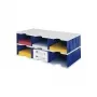 Caja de archivo de documentos styrodoc trio de poliestireno Azul - Gris (268-0322.38)