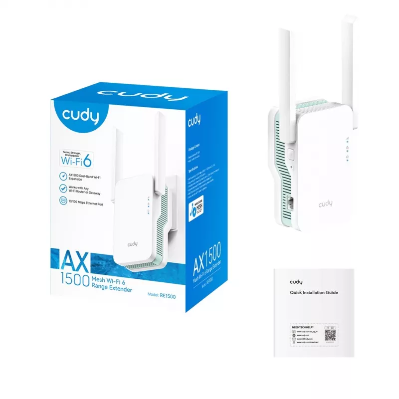 CUDY RE1500 Amplificador de señal Mesh Wi-Fi 6