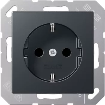 Caja empotrable JUNG A 1520 BF ANM para tomas de corriente tipo F, acabado negro