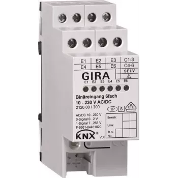 Entrada binaria 6 canales KNX 10-230V AC/DC 212600 (212600)