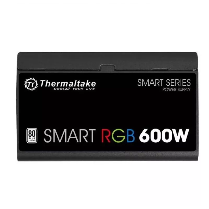 Thermaltake SMART RGB PS-SPR-0600NHSAWE-1 - Fuente de alimentación (interna) - ATX12V 2.3 - 80 PLUS - AC 230 V - 600 Watt - PFC activo - negro