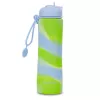 Botella de bebida cool pack Botella de bebida de silicona Z14770 600 ml niña azul
