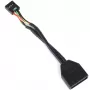 Silverstone G11303050-RT - USB 3.0 - USB 2.0 - Macho/hembra - Negro (G11303050-RT)
