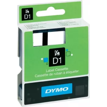 Pack de 2 cintas de etiquetas Dymo — cinta blanca con impresión negra, 12 mm y 19 mm de ancho