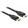 Delock - Cable DisplayPort - DisplayPort (M) a DisplayPort (M) - 3 m - con bloqueo - negro