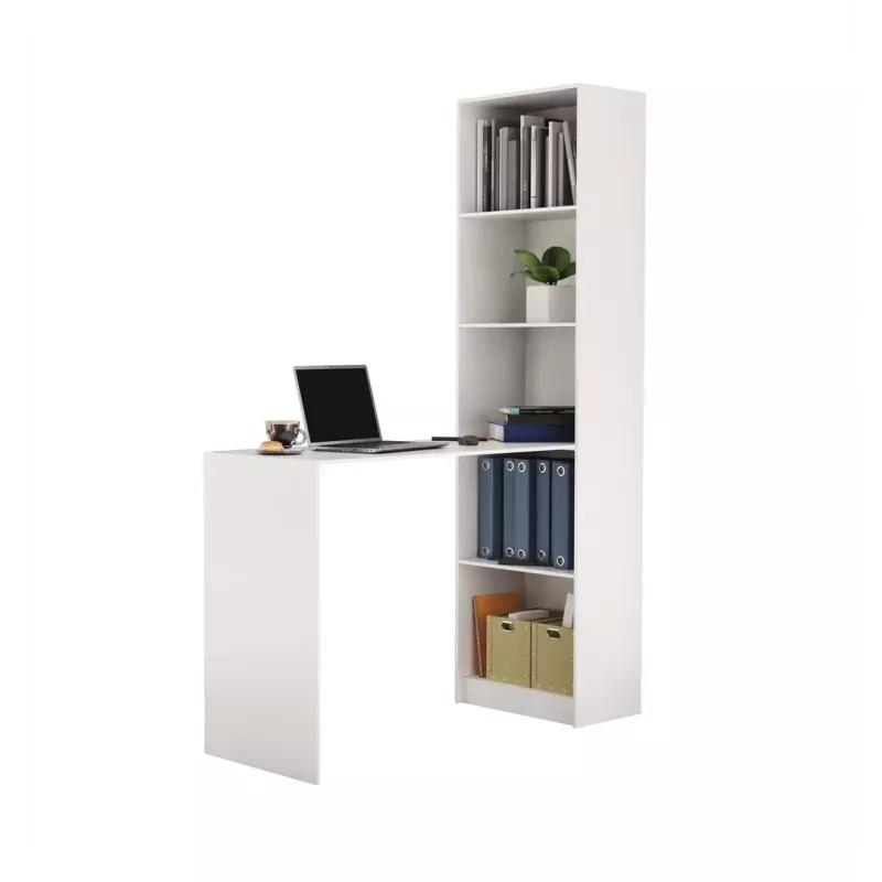 Mesa de ordenador Topeshop R50 BIEL Z BIURKIEM blanca