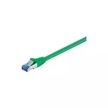 Wentronic Goobay cable de conexión CAT 6a, S/FTP (PiMF), verde, 0,5 m – LSZH libre de halógenos, cobre (93660)