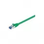 Wentronic Goobay cable de conexión CAT 6a, S/FTP (PiMF), verde, 0,5 m – LSZH libre de halógenos, cobre (93660)