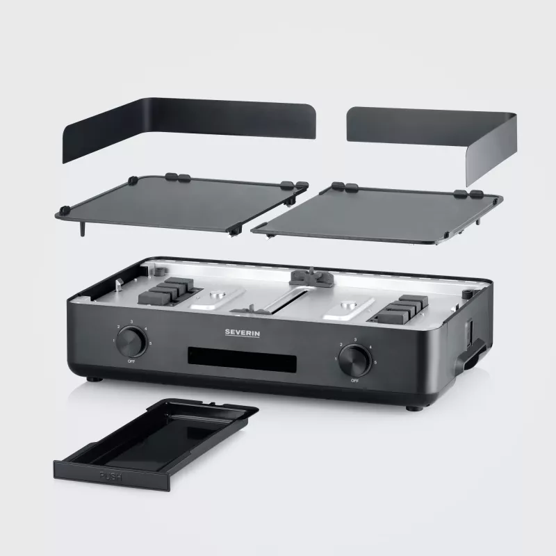 Parrilla de contacto Severin PG 8569 2200 W Negra Aluminio Plástico