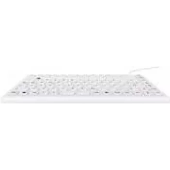 Teclado GETT InduProof Smart Compact USB (US/EU) Silicona IP68 desinfectable resistente al agua Blanco 86 botones (KG20231)