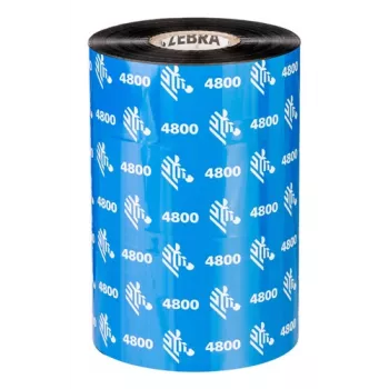 Cinta de transferencia térmica resina Zebra 4800 450 m negra