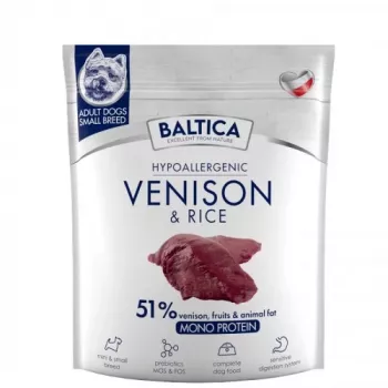 BALTICA Nutraceutic Hypoallergenic Small breeds venado con arroz - pienso seco para perros - 1 kg