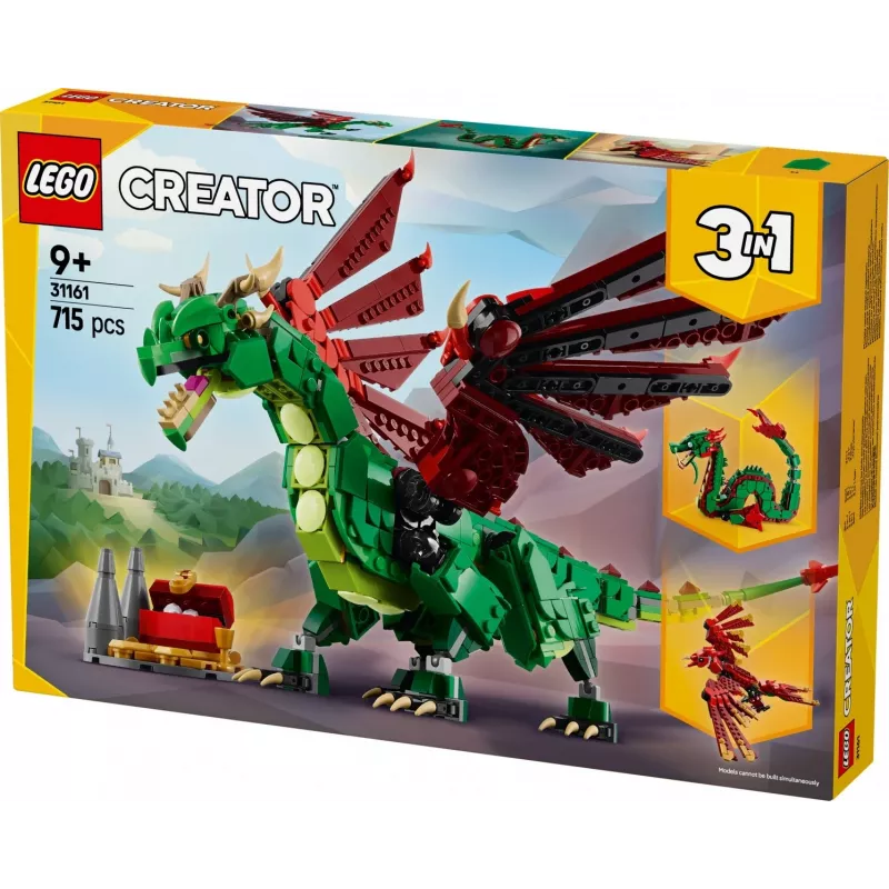LEGO CREATOR 3 EN 1 31161 Dragón medieval