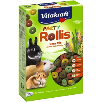 Snack Vitakraft 25247 500 g — premios con cereales para cobayas, hámsteres y conejos, 13% fibra bruta