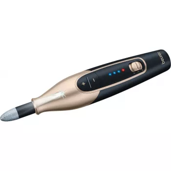 Aparato de cuidado de uñas Beurer MP 84 Special Edition oro — set eléctrico de manicura/pedicura, compacto para uso doméstico