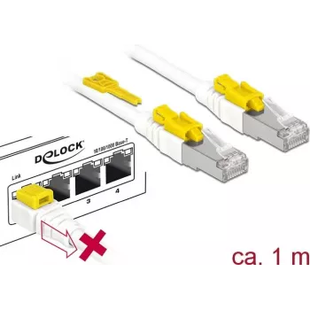 Cable de red DeLOCK 85331 RJ-45 Cat6a 1 m blanco