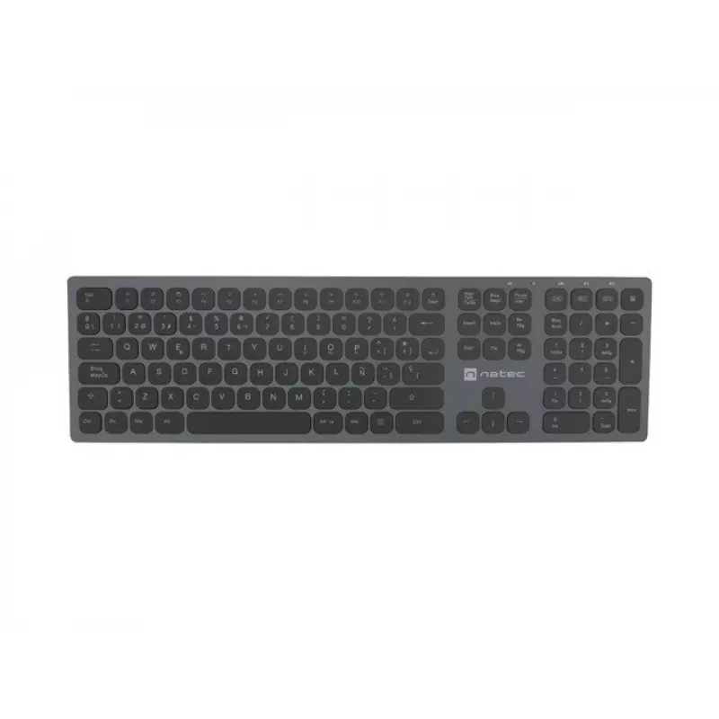 Teclado universal NATEC NKL-1830 RF Wireless Bluetooth QWERTY Español Negro Gris