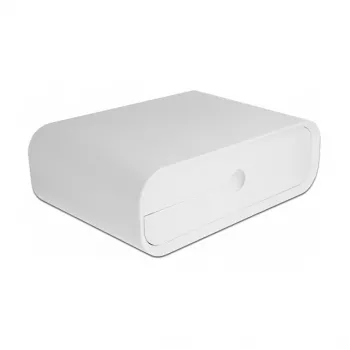 Soporte para monitor DeLOCK 18325 con dos cajones blanco
