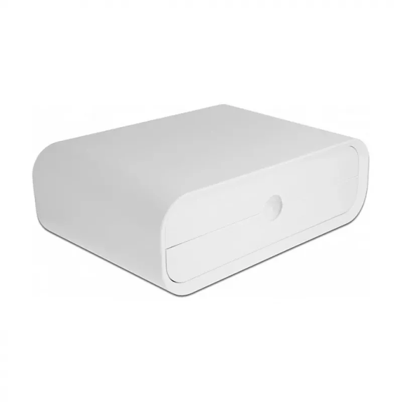 Soporte para monitor DeLOCK 18325 con dos cajones blanco