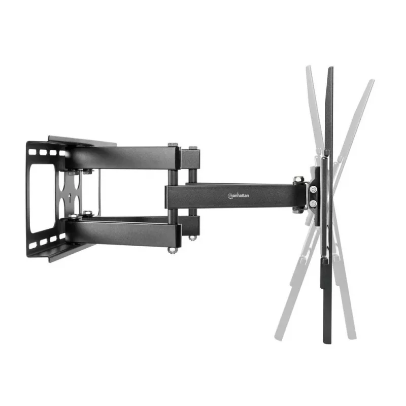 Soporte de pared de exterior Manhattan para televisores y monitores, totalmente articulado, para pantallas de 37-65 inch, VESA 200x200-600x400 mm, hasta 50 kg, resistente a la intemperie, negro