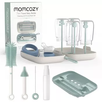 Momcozy Set de Cepillos para Biberones 7-IN-1 Verde