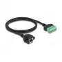 Cable RJ45 DeLOCK Cat.6 conector hembra a adaptador de bornes en carril 1 m