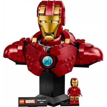 Set de construcción LEGO Marvel Super Heroes Iron Man MK4 modelo 3D, 436 piezas, incluye 1 minifigura, para 18+