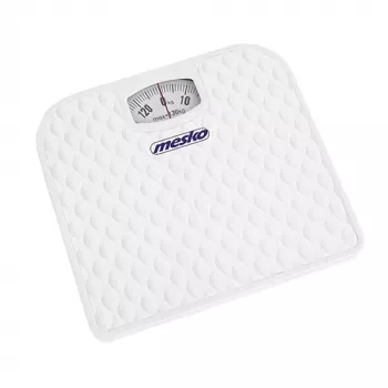 Báscula mecánica Mesko MS 8160 – capacidad máxima 130 kg, precisión 1000 g, blanca