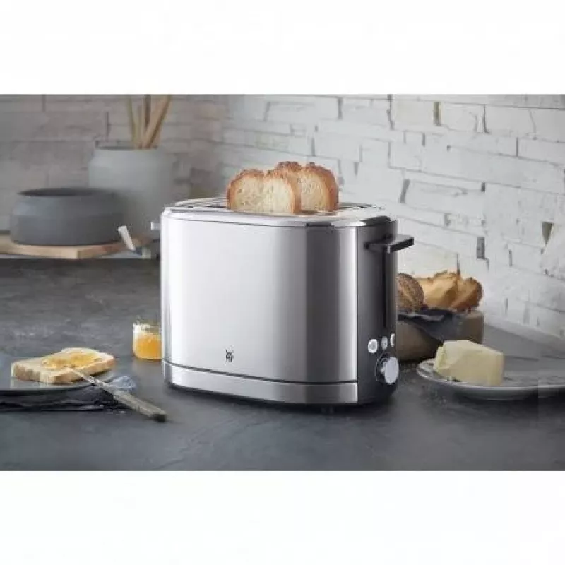 Tostadora WMF Bueno Pro 6 — 2 rebanadas, 870 W, plata/negra