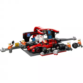 LEGO City F1-Boxenstopp-Set 60443 – Coche Ferrari F1, 322 piezas, 5 minifiguras, edad 6+