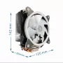 Disipador de CPU Gembird CPU-HURACAN-ARGB-X130 12 cm negro blanco