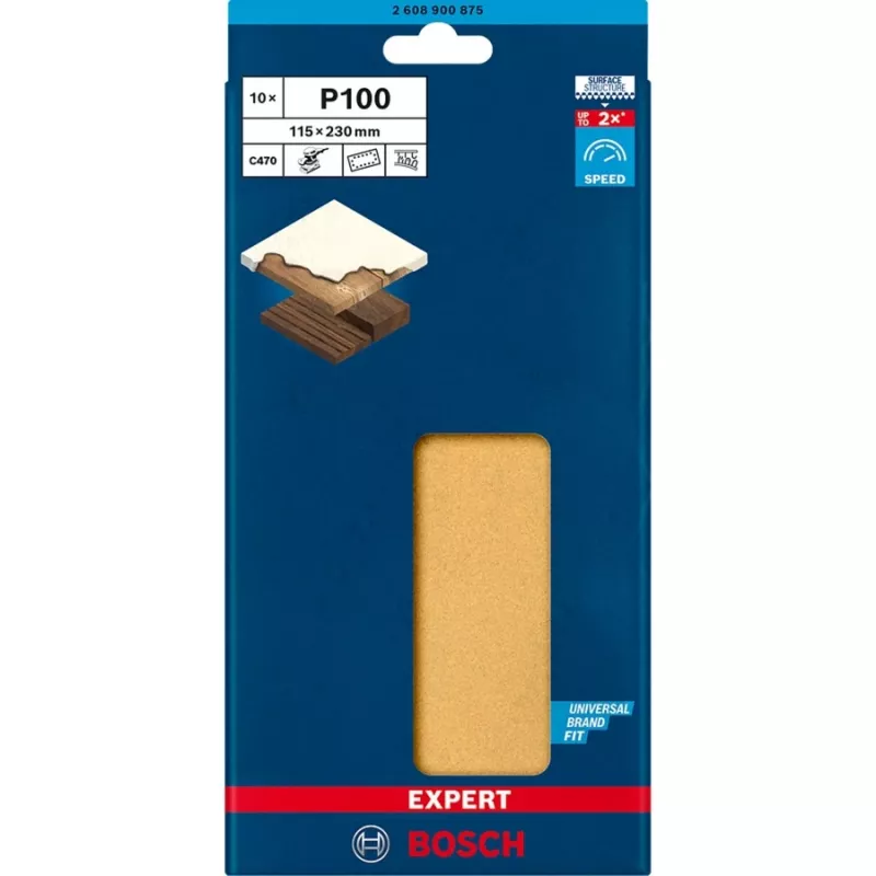 Bosch 2 608 900 875 accesorio de lijado manual plato de lijar 10 uds.