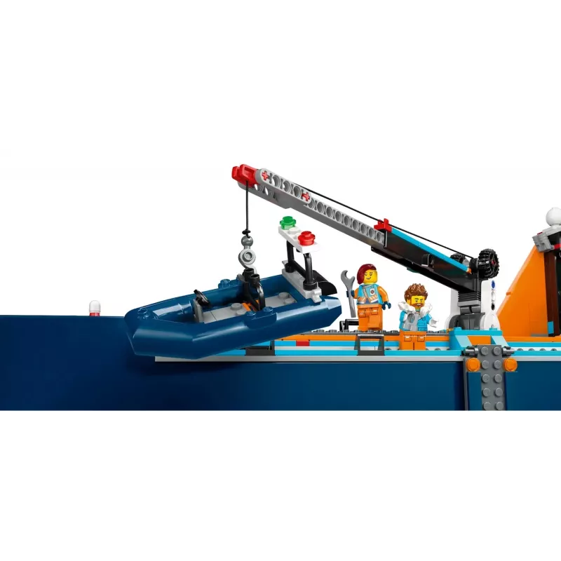 Juguete de construcción LEGO City barco de expedición ártica 60368 — 815 piezas, 7+ años, incluye 4 minifiguras