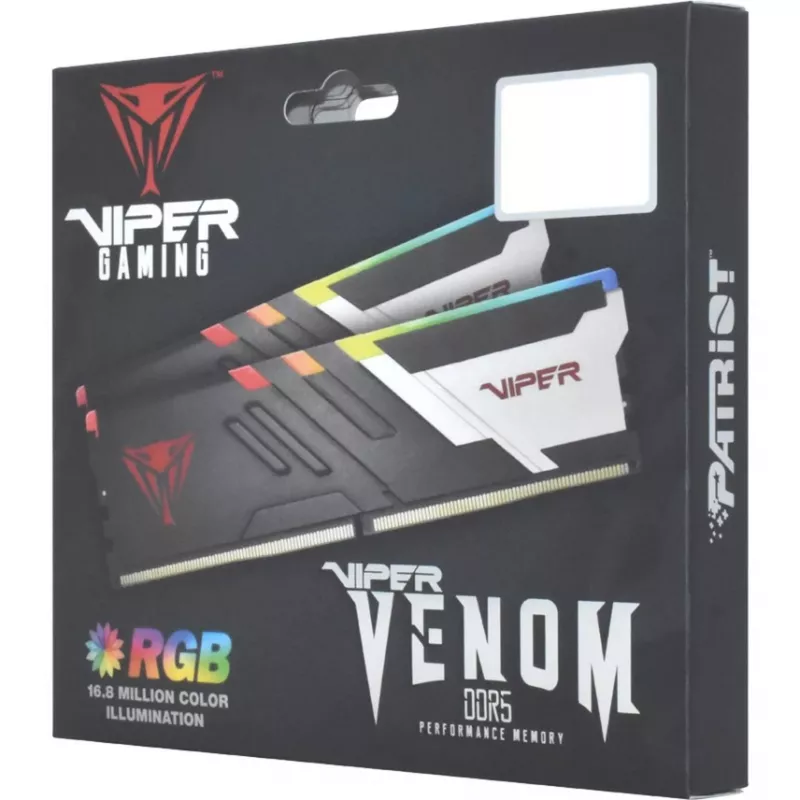 Patriot Memory DIMM 32 GB DDR5-6600 2x 16 GB Kit dual Negro Viper Venom RGB INTEL XMP