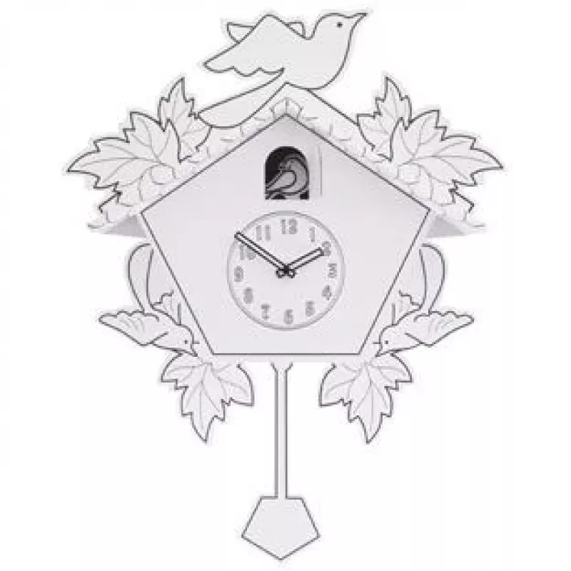 NeXtime Reloj 2999 Cuck a Do It Yourself, 40 x 55 cm, pared, blanco