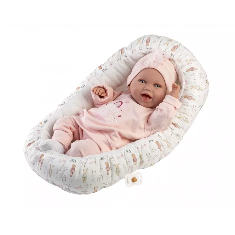 Muñeca bebé Llorens Mimi Baby 42 cm — cara realista, ríe, cuerpo blando
