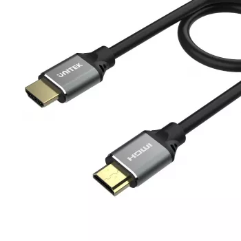 Cable HDMI Unitek C137W 1,5 m, HDMI 2.1, 48 Gbit/s, 4K/8K 2160p, 120 Hz, ARC, Ethernet, bañado en oro