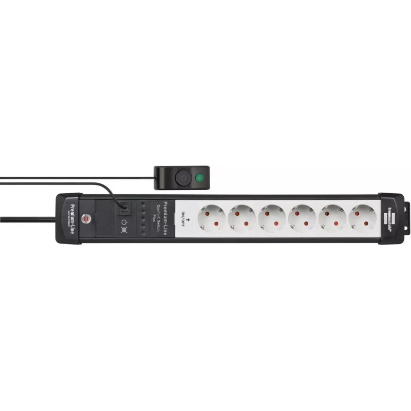 Regleta de alimentación Brennenstuhl Premium-Line 3m 6 tomas de corriente para interiores negro gris
