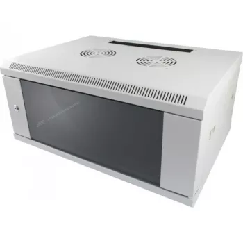 Armario rack de pared ALLNET ALL-SMC6412GRAU 12U, capacidad 50 kg, cerradura con llave, gris