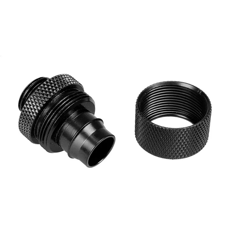 Conector de compresión Bitspower G1/4 pulgadas rosca macho a 16/11 mm Recto — negro mate