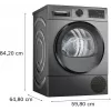 Secadora con bomba de calor Bosch WQG245DXSN 9 kg