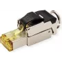 Conector RJ-45 montable en campo ROLINE Cat.6A (Class EA), STP, color plateado
